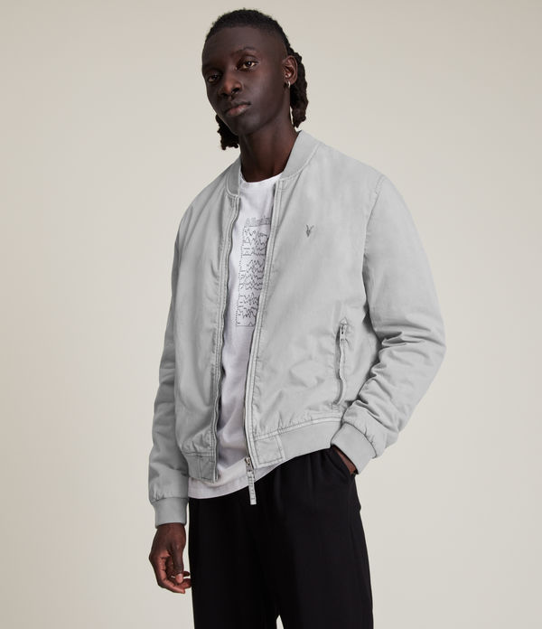 mens gray bomber jacket