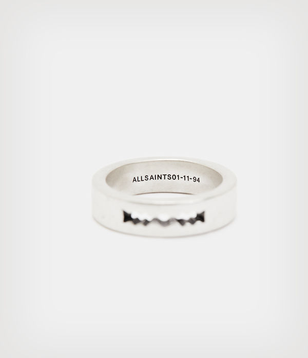 Laser Band Sterling Silver Ring