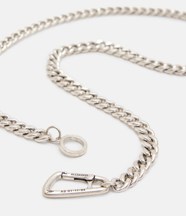 Carabiner Sterling Silver Curb Necklace