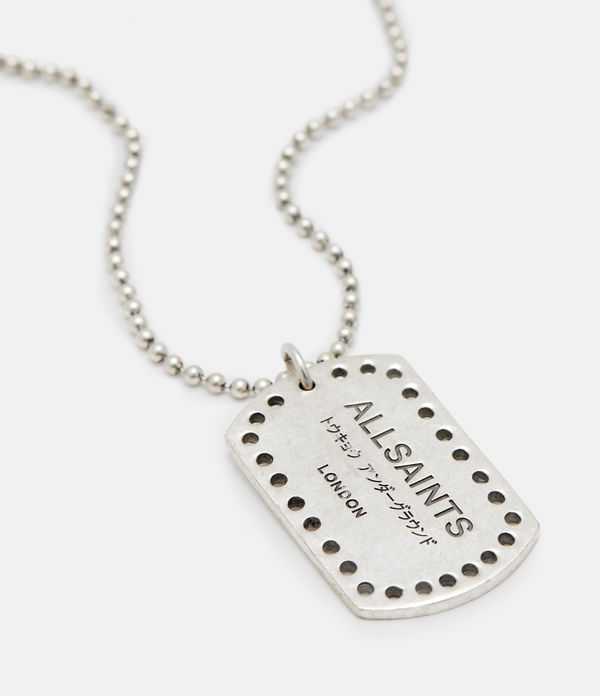 Underground Sterling Silver Tag Necklace