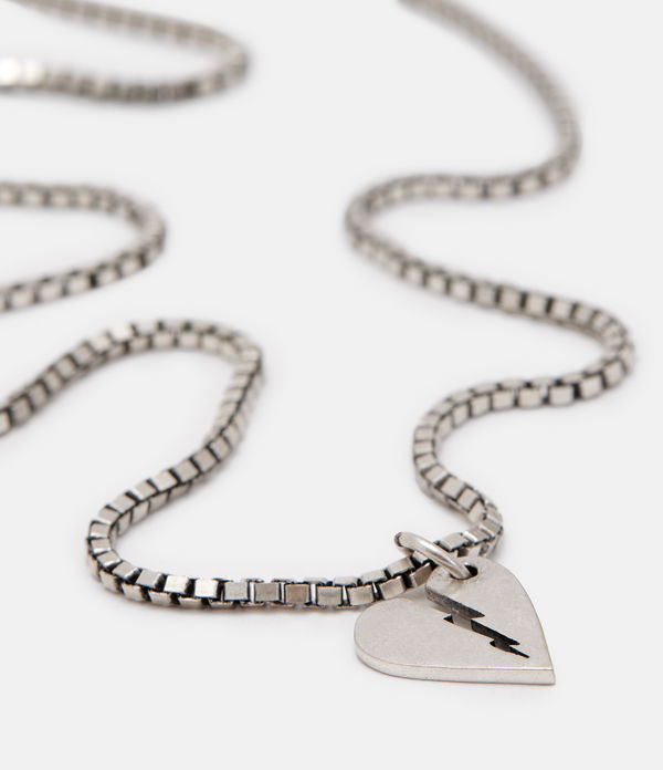 Split Heart Sterling Silver Necklace
