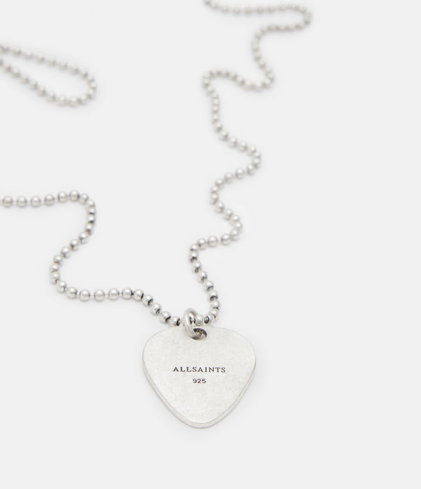 Guitar Pick Sterling Silver Necklace
