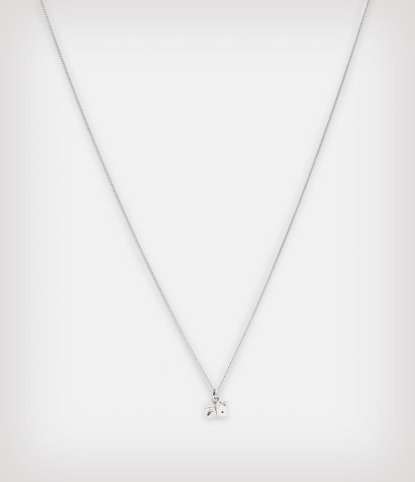 Double Dice Sterling Silver Necklace