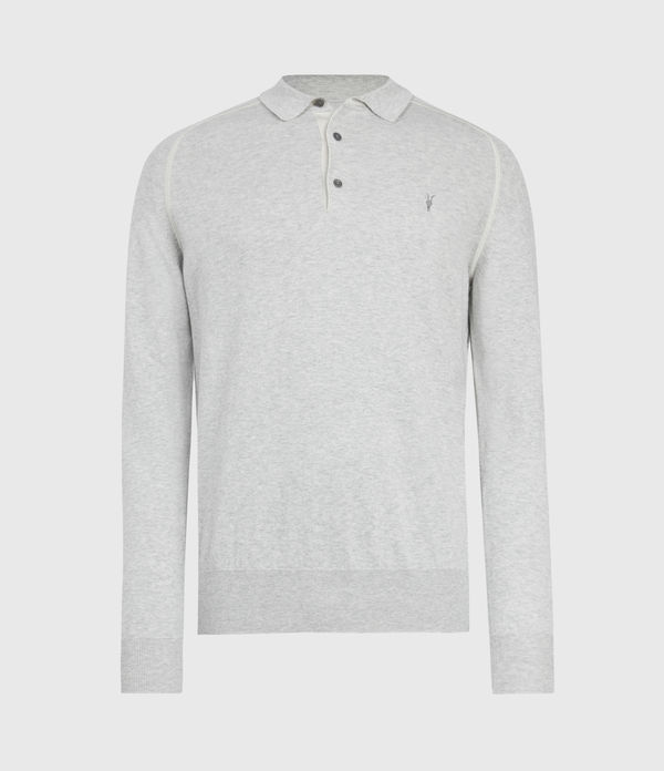 all saints grail long sleeve polo