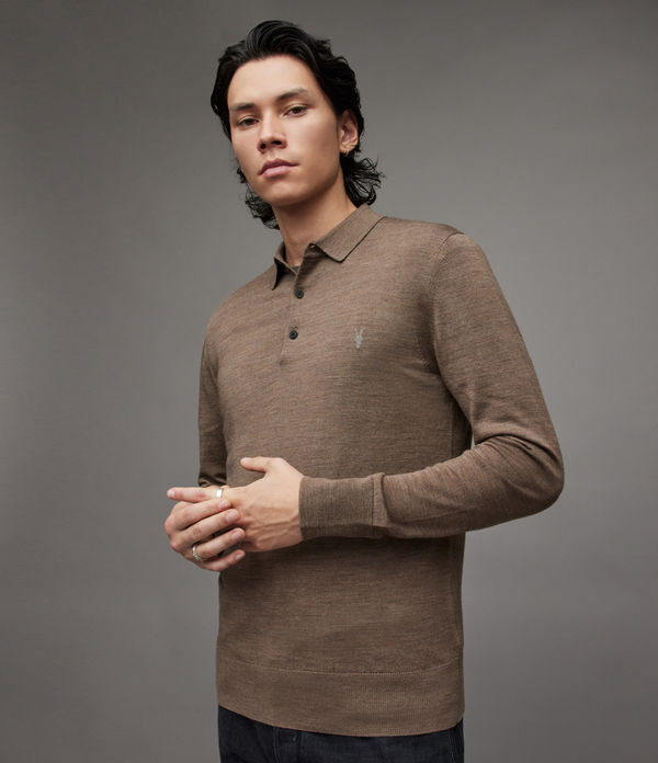 Mode Merino Long Sleeve Polo Shirt