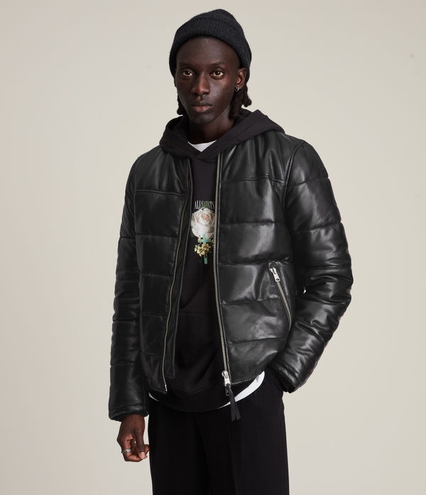russel leather puffer jacket
