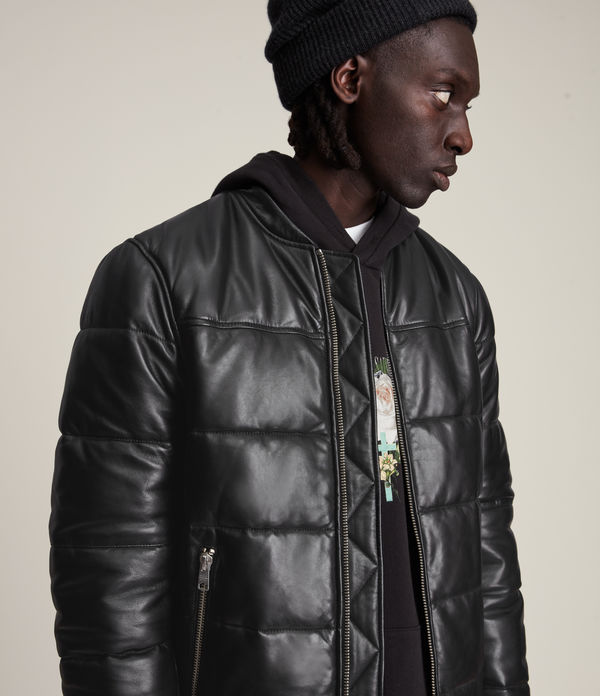 Russel Leather Puffer Jacket