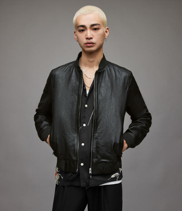 Cahill Leather Bomber Jacket