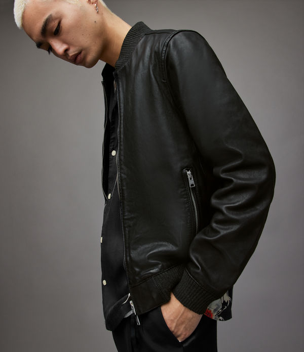 Cahill Leather Bomber Jacket