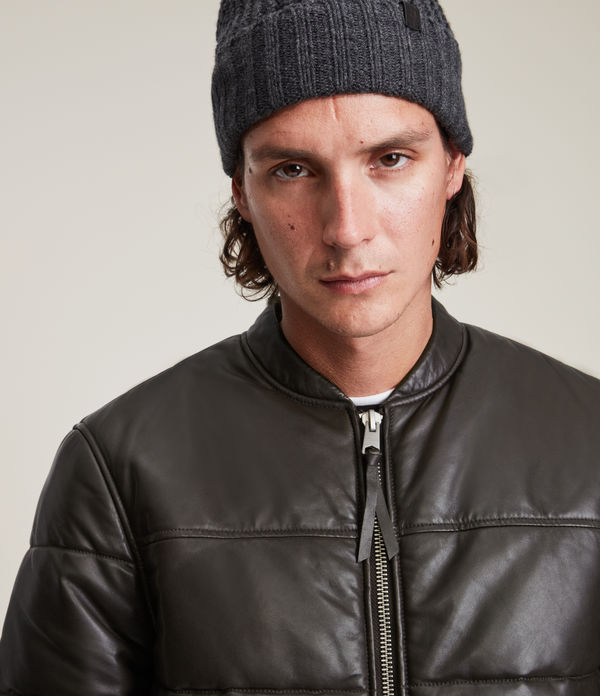 Russel Leather Puffer Jacket