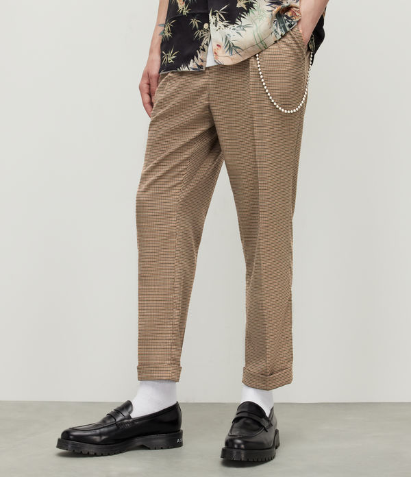 Tiber Cropped Checked Pants
