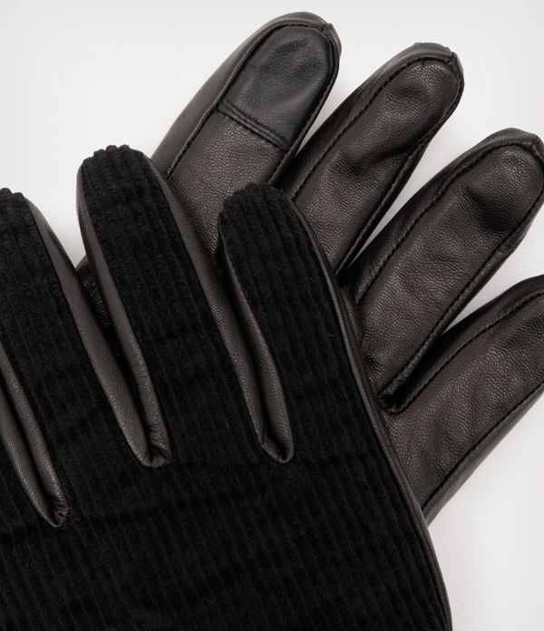 Adien Corduroy Leather Puffer Gloves