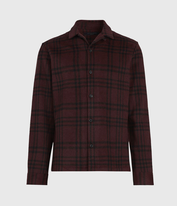 all saints check shirt dress