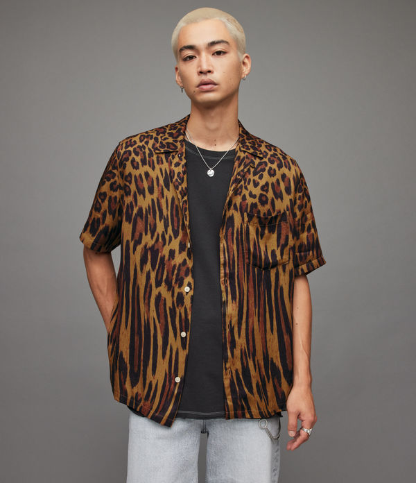 Distortion Leopard Print Shirt