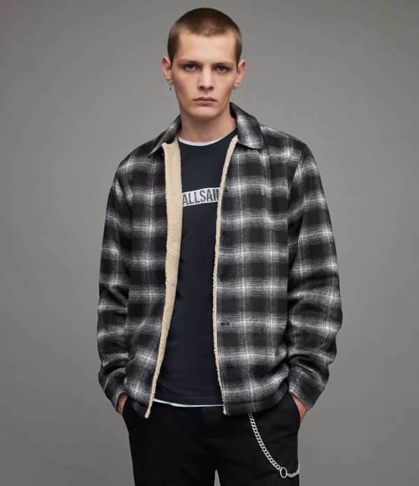 Canoose Sherpa-Lined Check Jacket