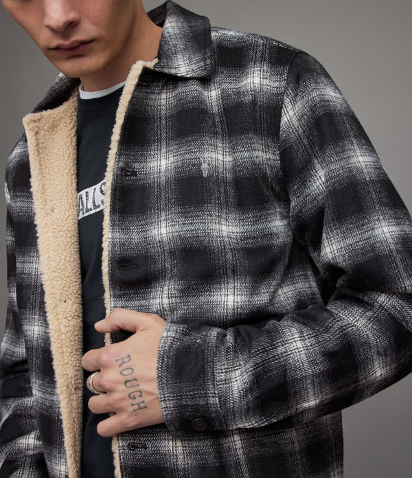 Canoose Sherpa-Lined Check Jacket