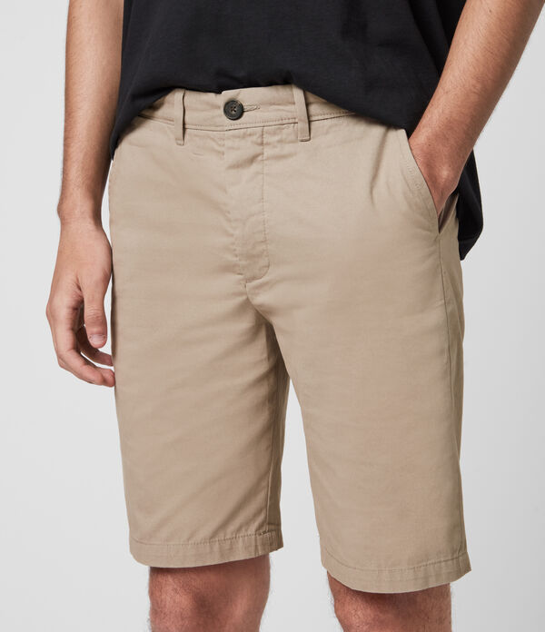 mens chino shorts beige