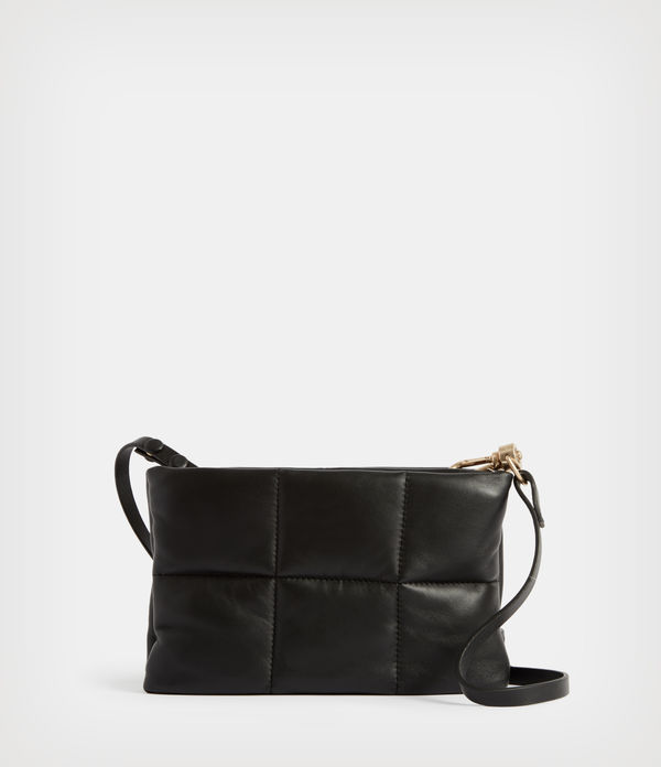 Mila Quilted Leather Pouch Crossbody Bag