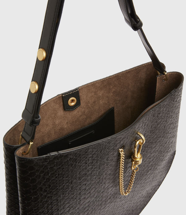 Beaumont Leather Python Hobo Bag