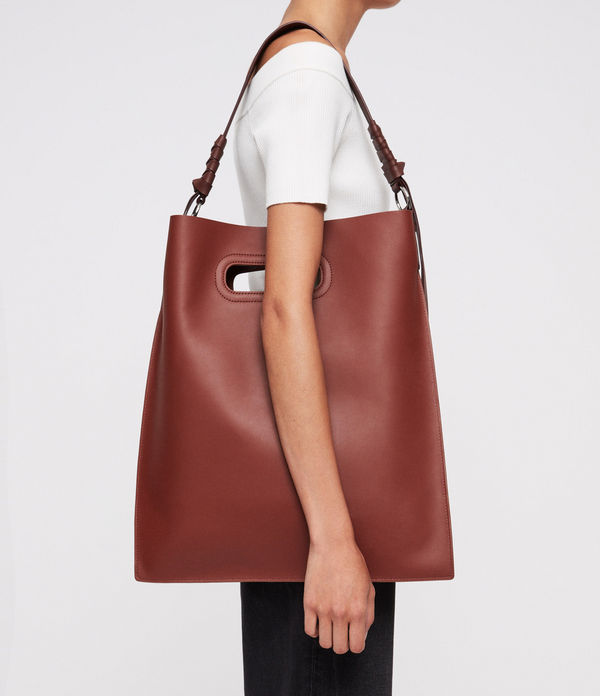 allsaints versailles leather shoulder bag