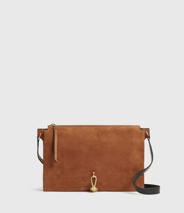 sheringham suede shoulder bag