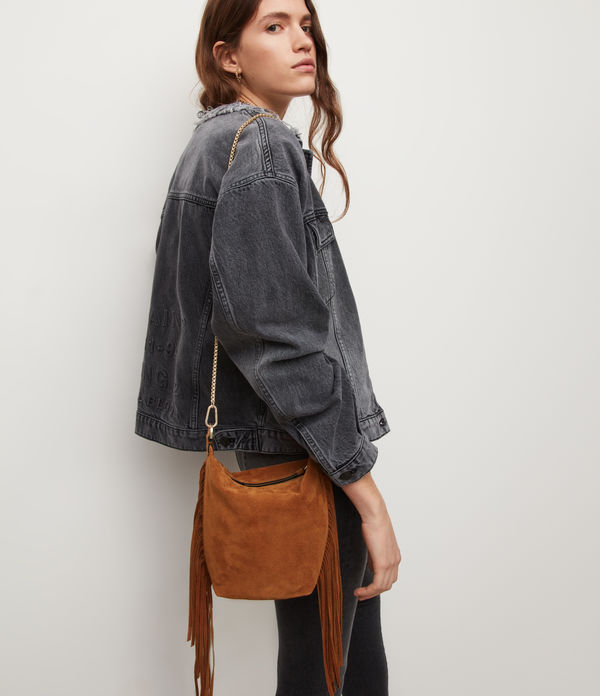 Evaline Fringe Crossbody Leather Bag
