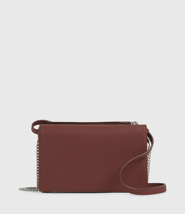 Fetch Chain Leather Wallet Crossbody Bag