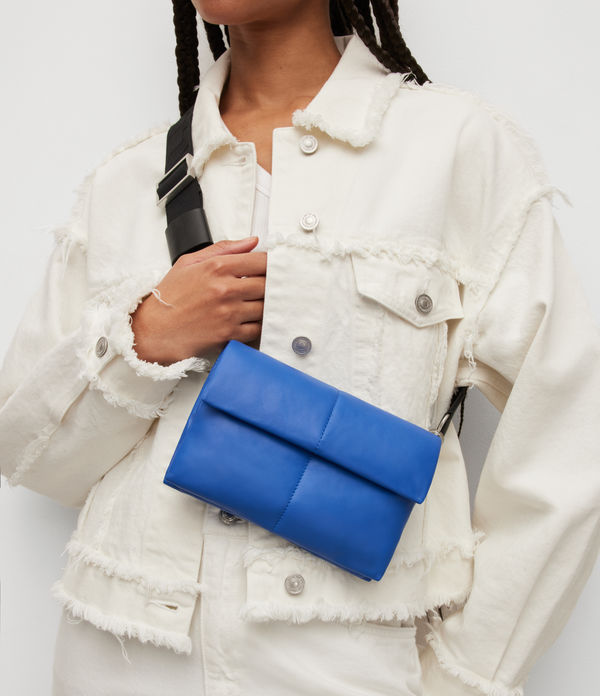 Ezra Leather Quilted Crossbody Bag