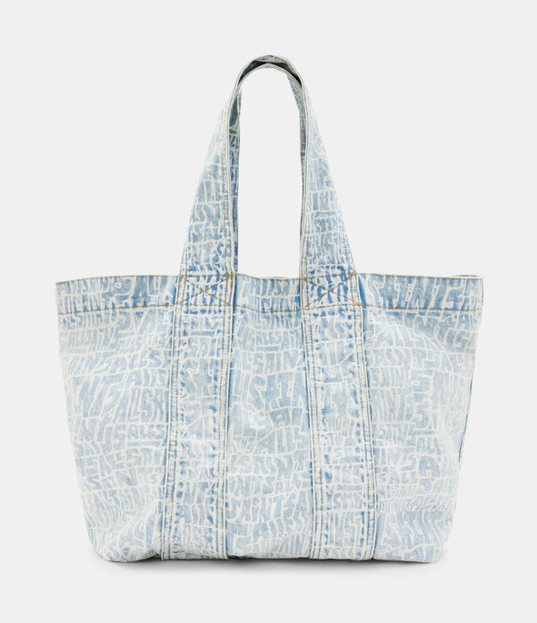 Ari Printed Tote Denim Bag