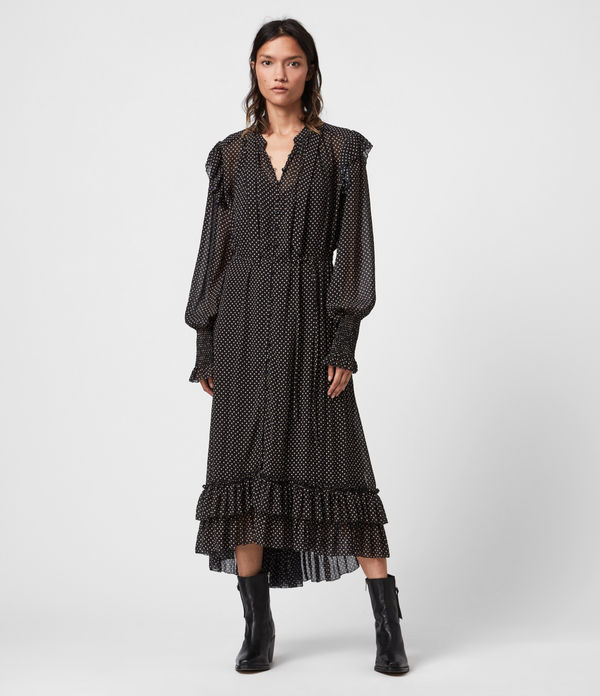 all saints ruffle dress