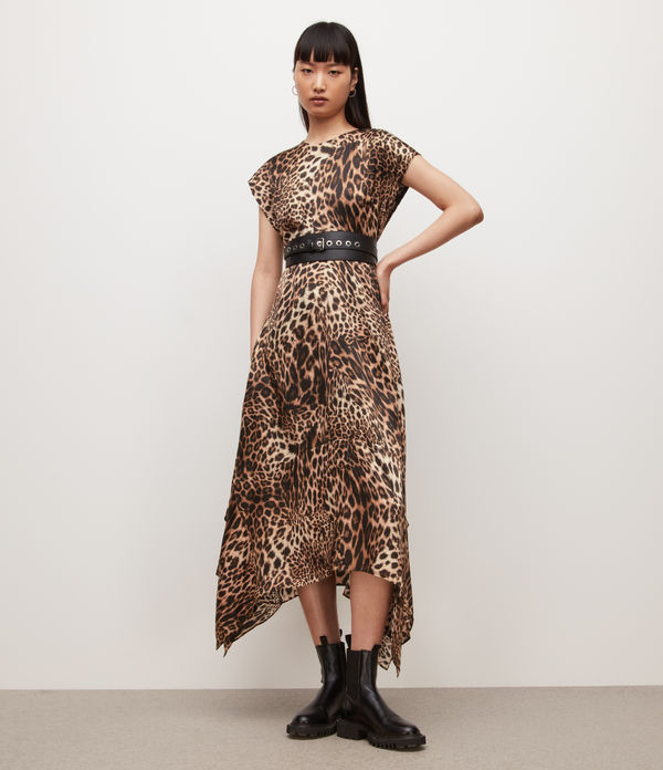 allsaints leopard dress