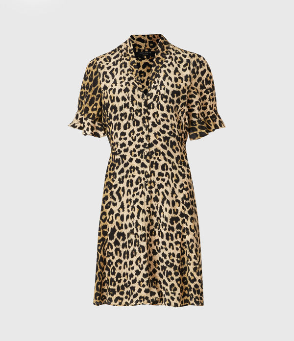 all saints leopard dress