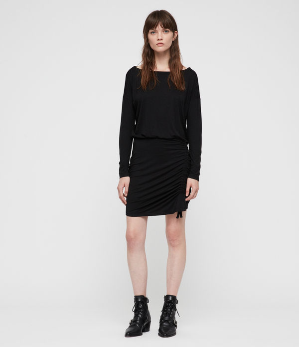 all saints ruched dress