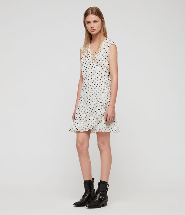 all saints polka dot dress