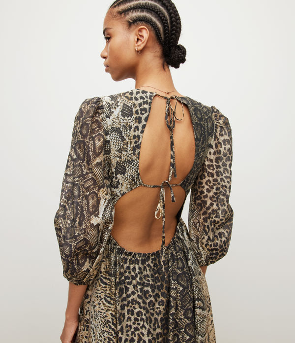 Rosia Noche Leopard Snake Dress