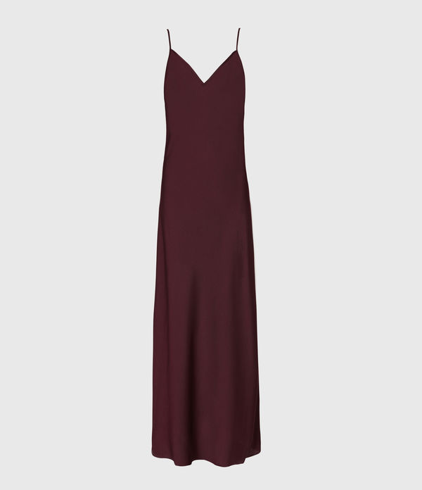 all saints burgundy dress