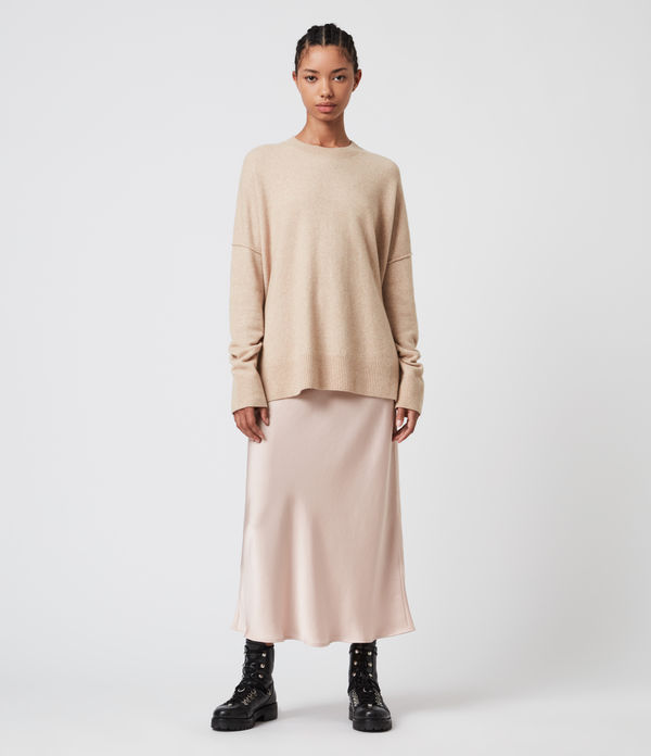 all saints satin dress