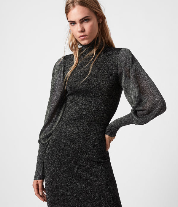 all saints silver dress