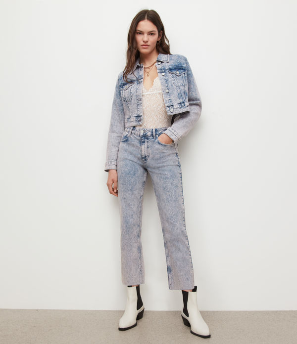 barely high rise cropped bootcut jeans