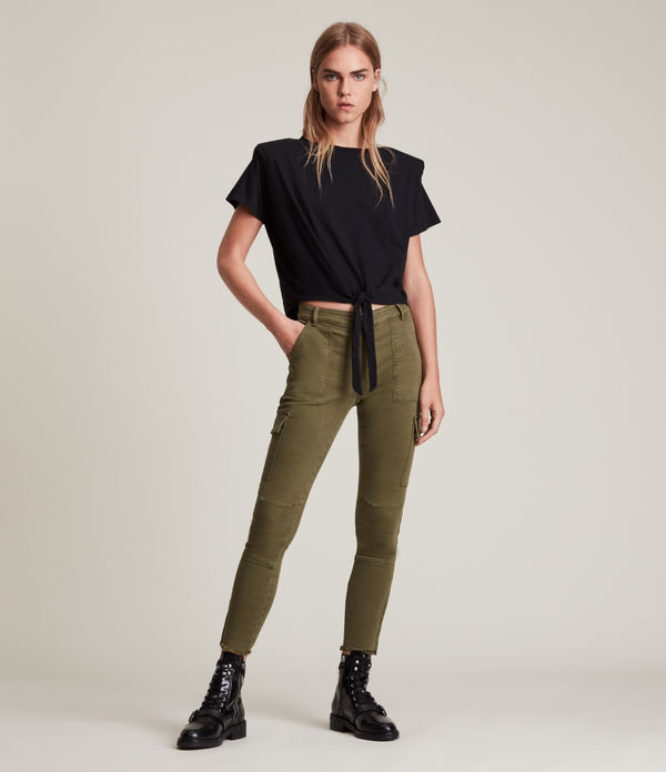 duran mid-rise skinny cargo jeans