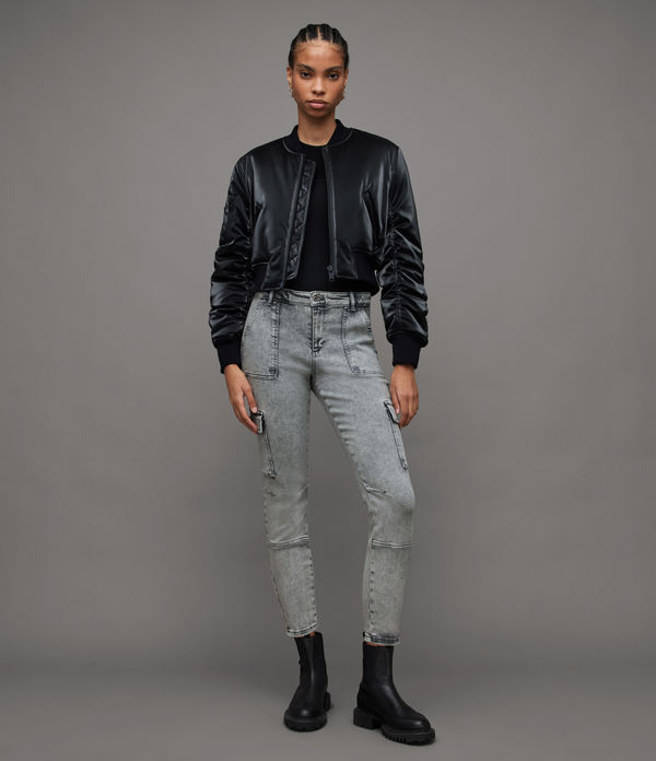 Duran Mid-Rise Skinny Cargo Jeans