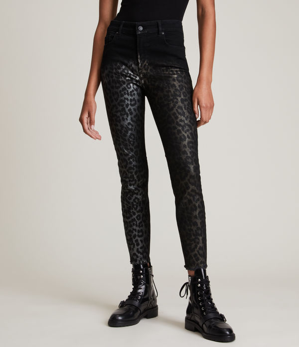 Dax High-Rise Size Me Leopard Skinny Jeans