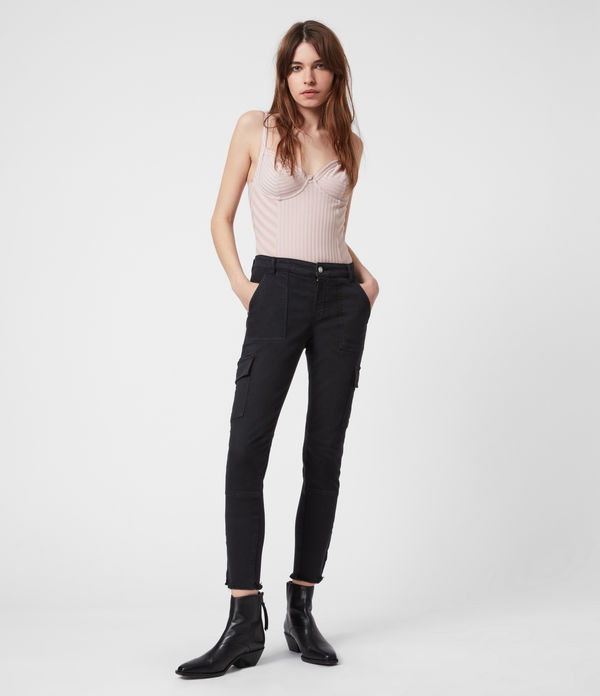 duran mid-rise skinny cargo jeans