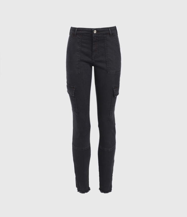 cargo black skinny jeans