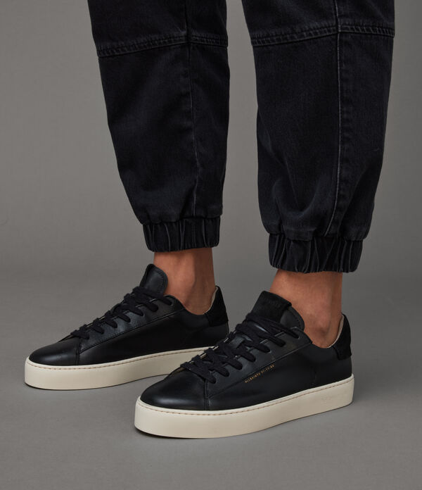 Women's Leather Trainers | Black & White Leather Trainers | ALLSAINTS