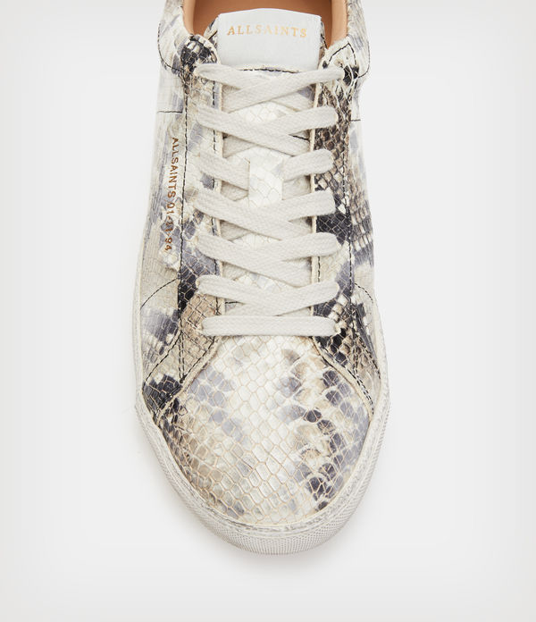 Sheer Leather Snake Trainers