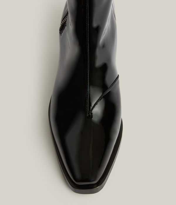 Cohen Leather Patent Boots