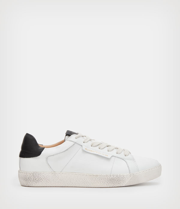 Sheer Leather Low Top Trainers