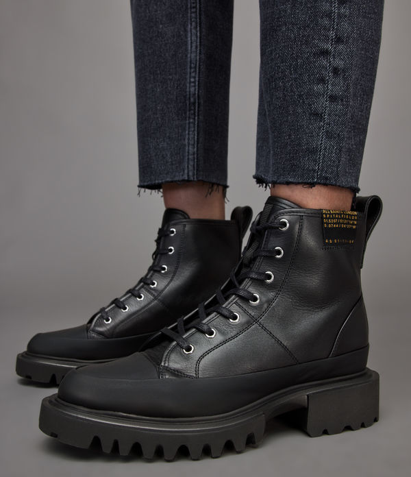 Myla Leather Combat Boots