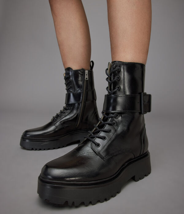 Onyx Leather Boots